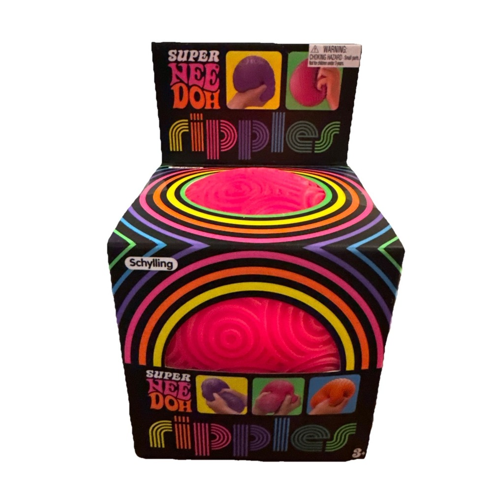 Schylling Super NeeDoh Ripples XL Hot Pink Stress Relief‎ Sensory Toy